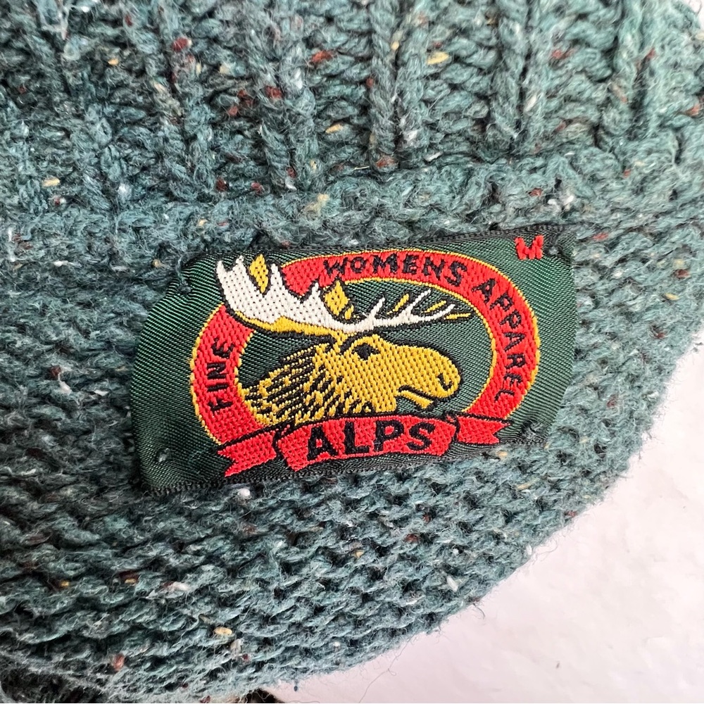 VTG‎ Alps Woman’s Half Zip Green Sweater, Medium - Picture 3 of 9